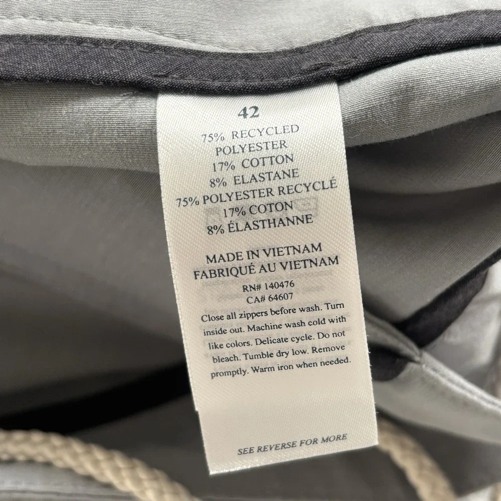 Faherty All Day Shorts Mens 42‎ Gray Hiking Chino Lightweight Outdoor Casual